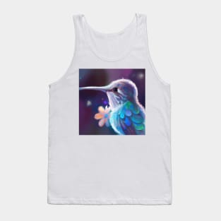 Cute Hummingbird Drawing Tank Top